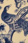 Antiek Japans porseleinen handbeschilderd wandbord